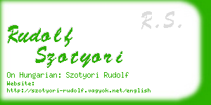 rudolf szotyori business card